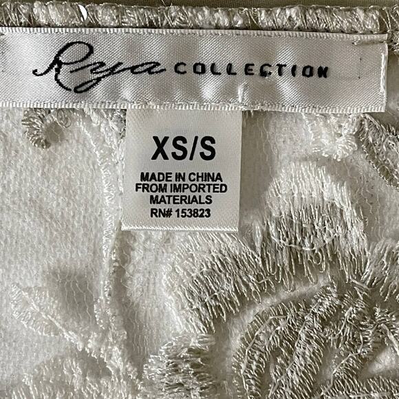 Rya Collection Charming Sheer Floral Mini Beige Ivory Robe Cover Up Size XS - Picture 11 of 14